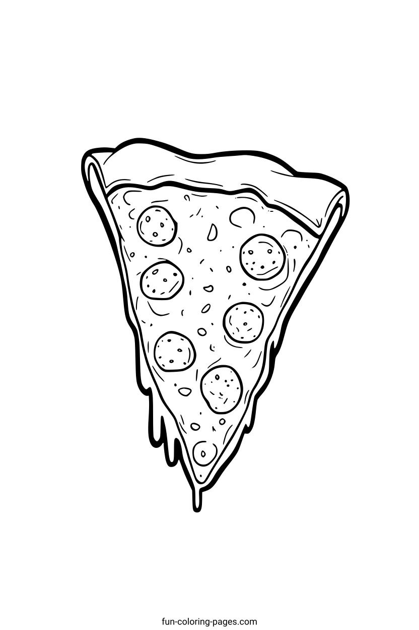 Cheese Pizza Slice – free printable coloring page, available as PDF and SVG