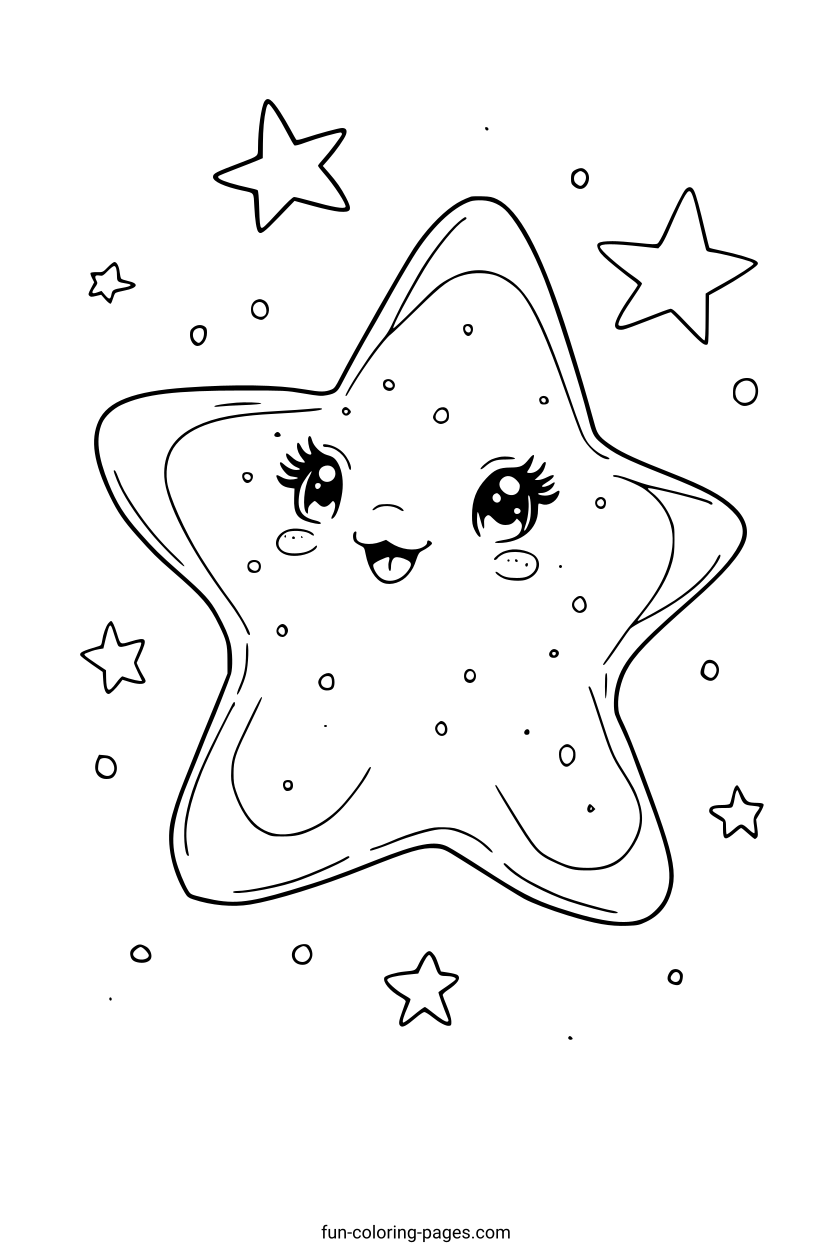 Twinkle, Twinkle, Little Star – free printable coloring page, available as PDF and SVG