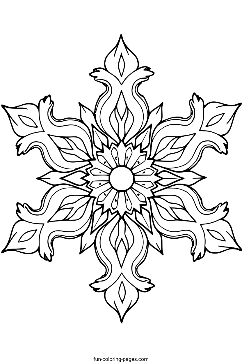 Intricate Floral Mandala – free printable coloring page, available as PDF and SVG
