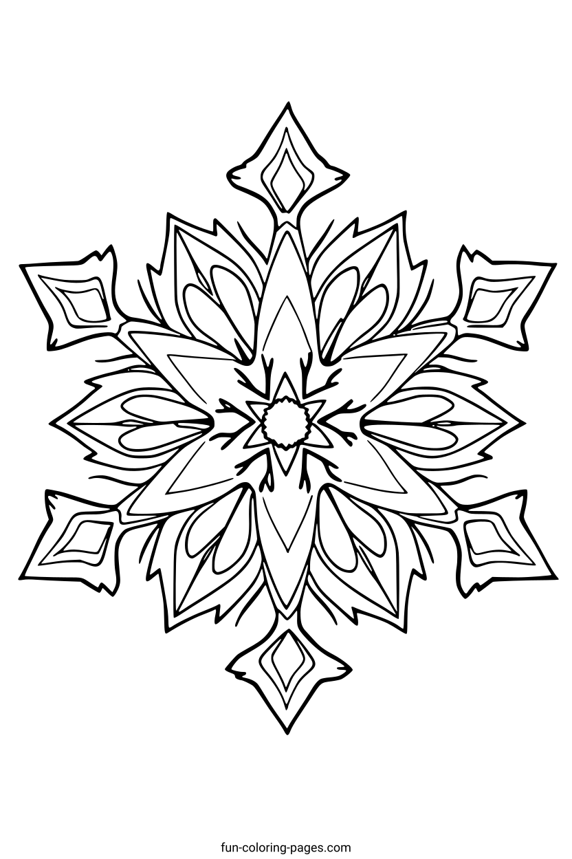 Intricate Floral Mandala – free printable coloring page, available as PDF and SVG