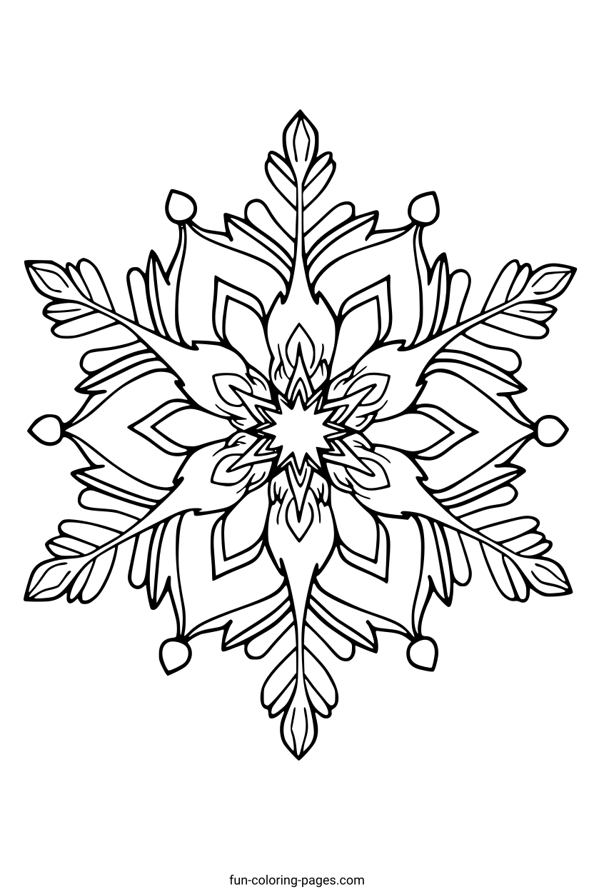 Ornate Floral Mandala – free printable coloring page, available as PDF and SVG