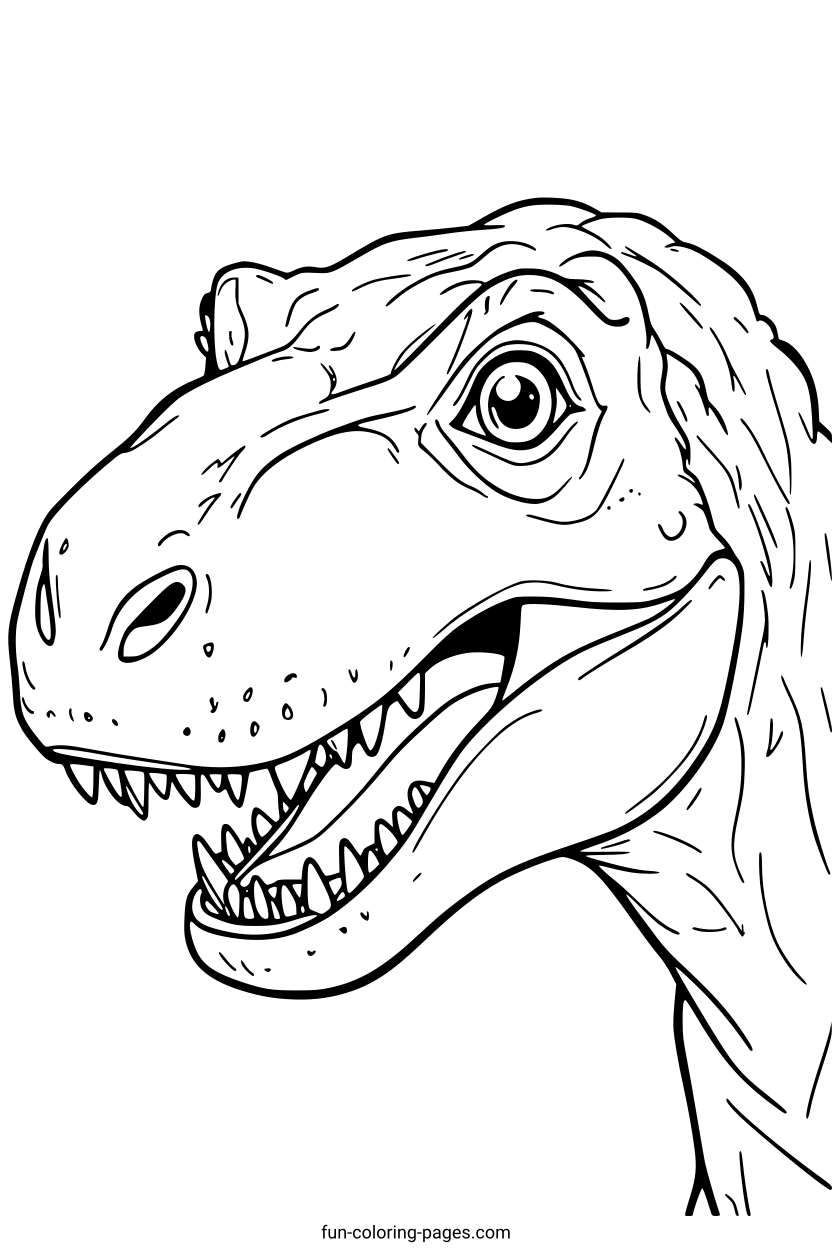T-Rex Dinosaur – free printable coloring page, available as PDF and SVG